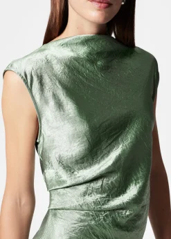 & Other Stories Schräg geschnittenes Midikleid aus Satin