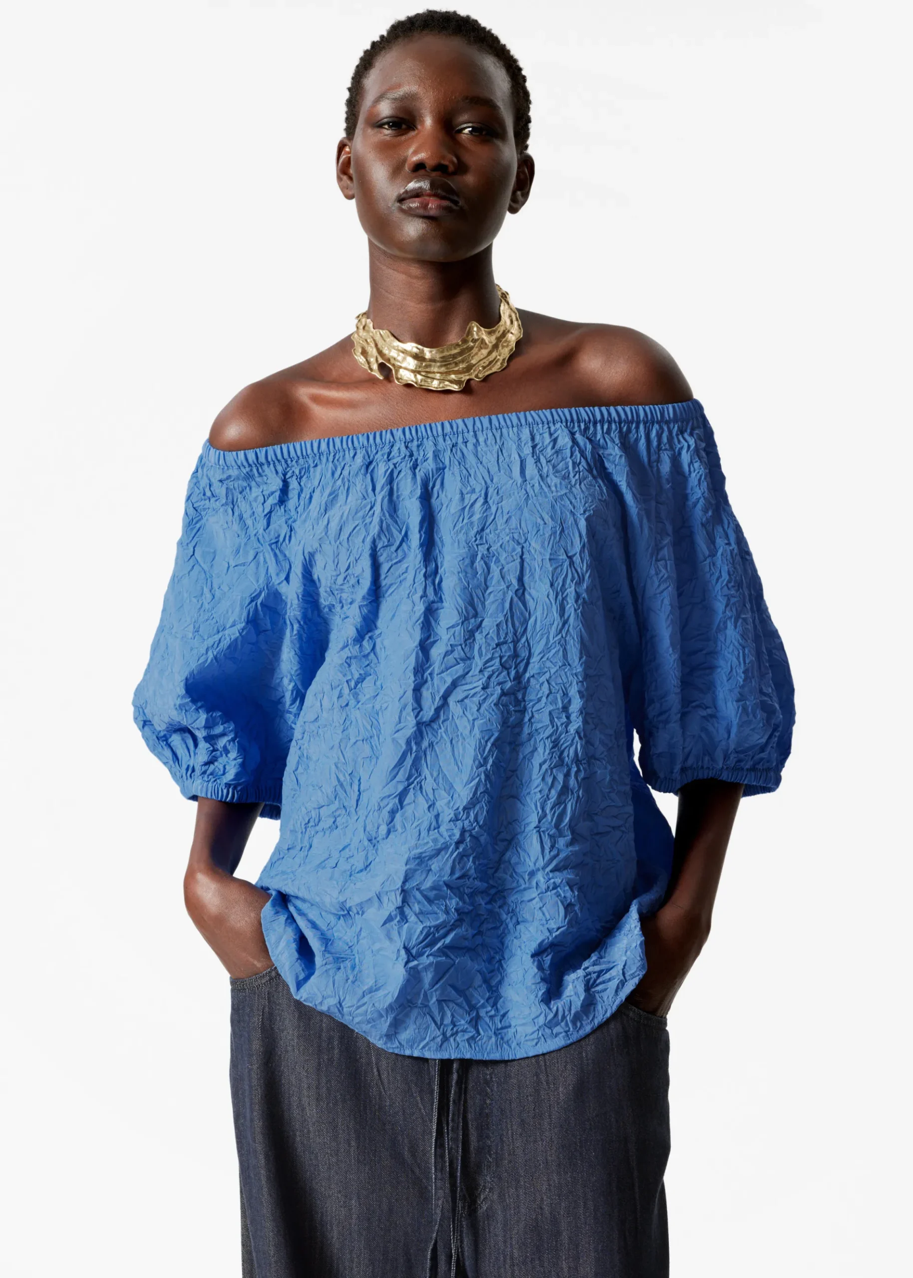 & Other Stories Schulterfreie Bluse