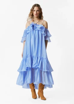 & Other Stories Schulterfreies Maxikleid mit Rüschen