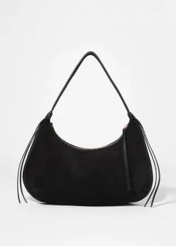 & Other Stories Schultertasche aus Veloursleder mit Fransen