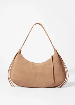 & Other Stories Schultertasche aus Veloursleder mit Fransen