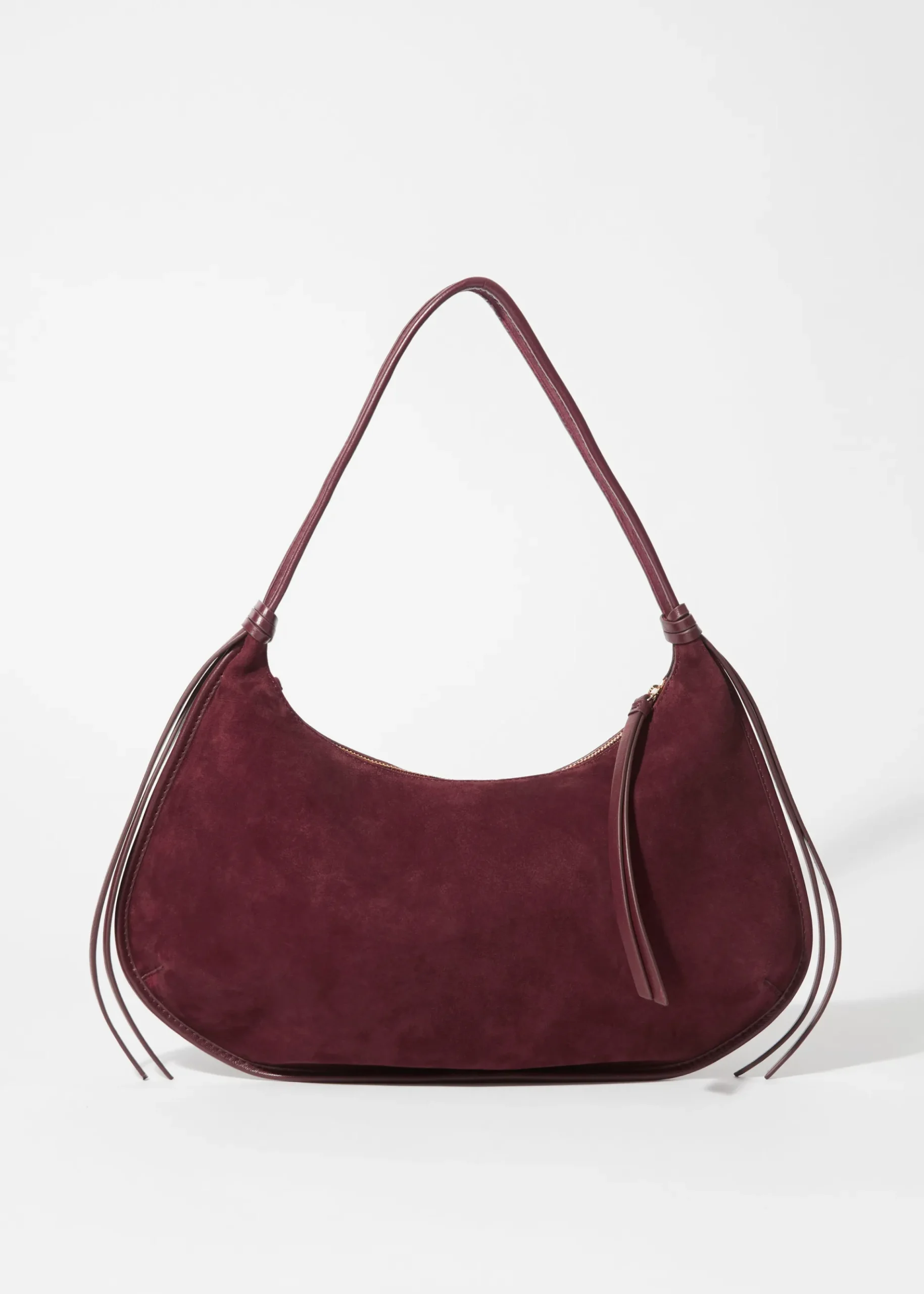 & Other Stories Schultertasche aus Veloursleder mit Fransen