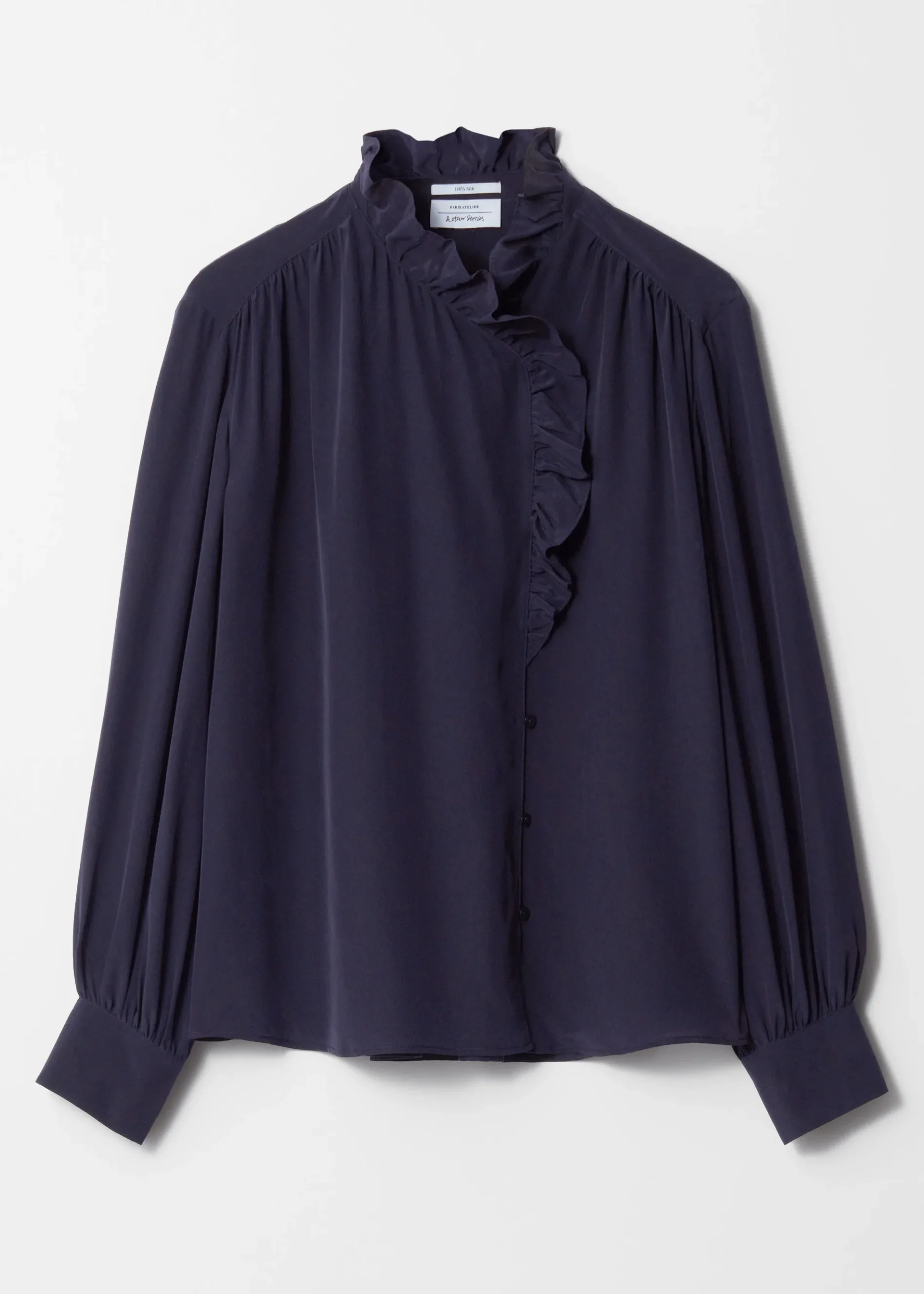 & Other Stories Seidenbluse mit Rüschen