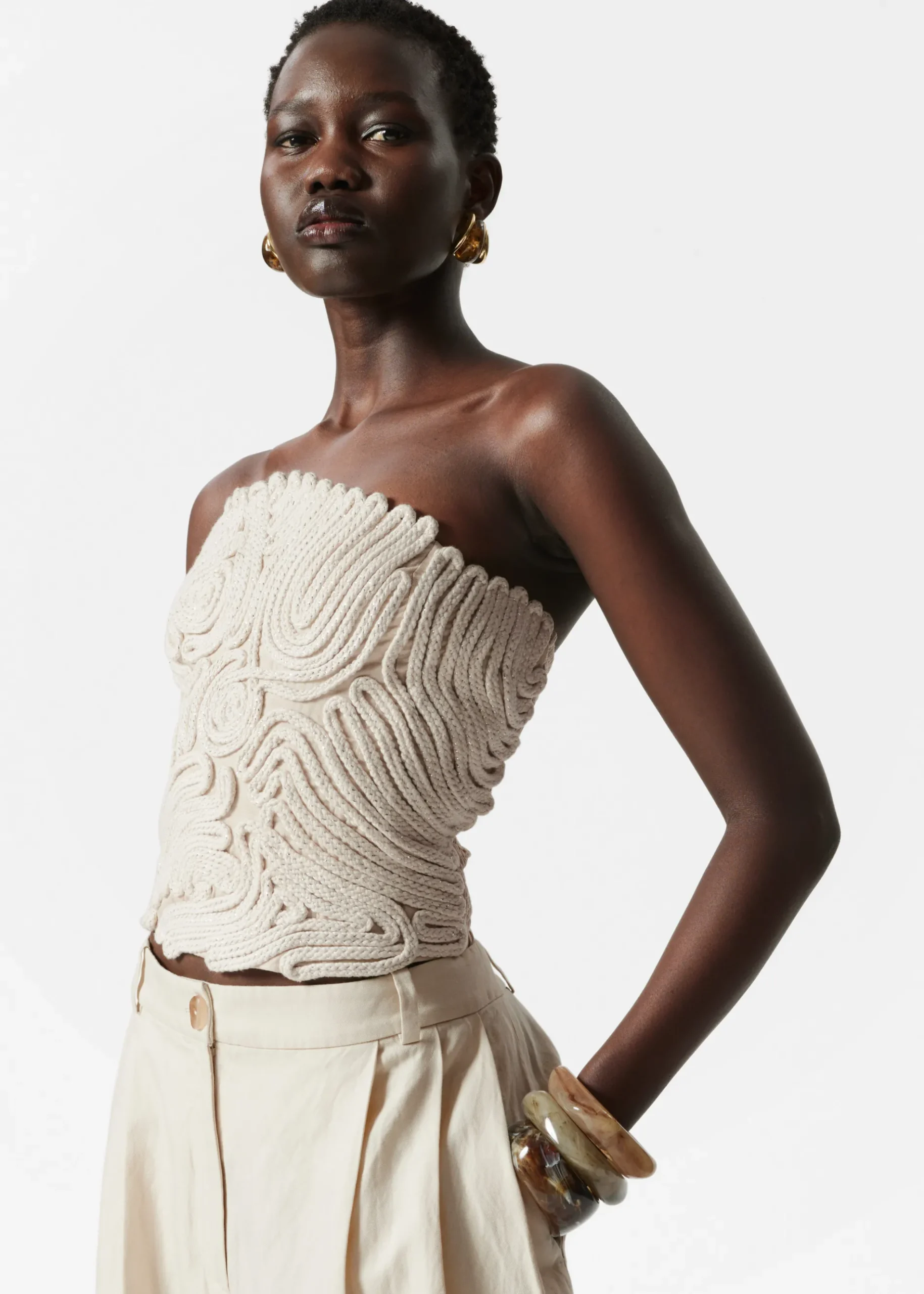 & Other Stories Skulpturales Bandeau-Top