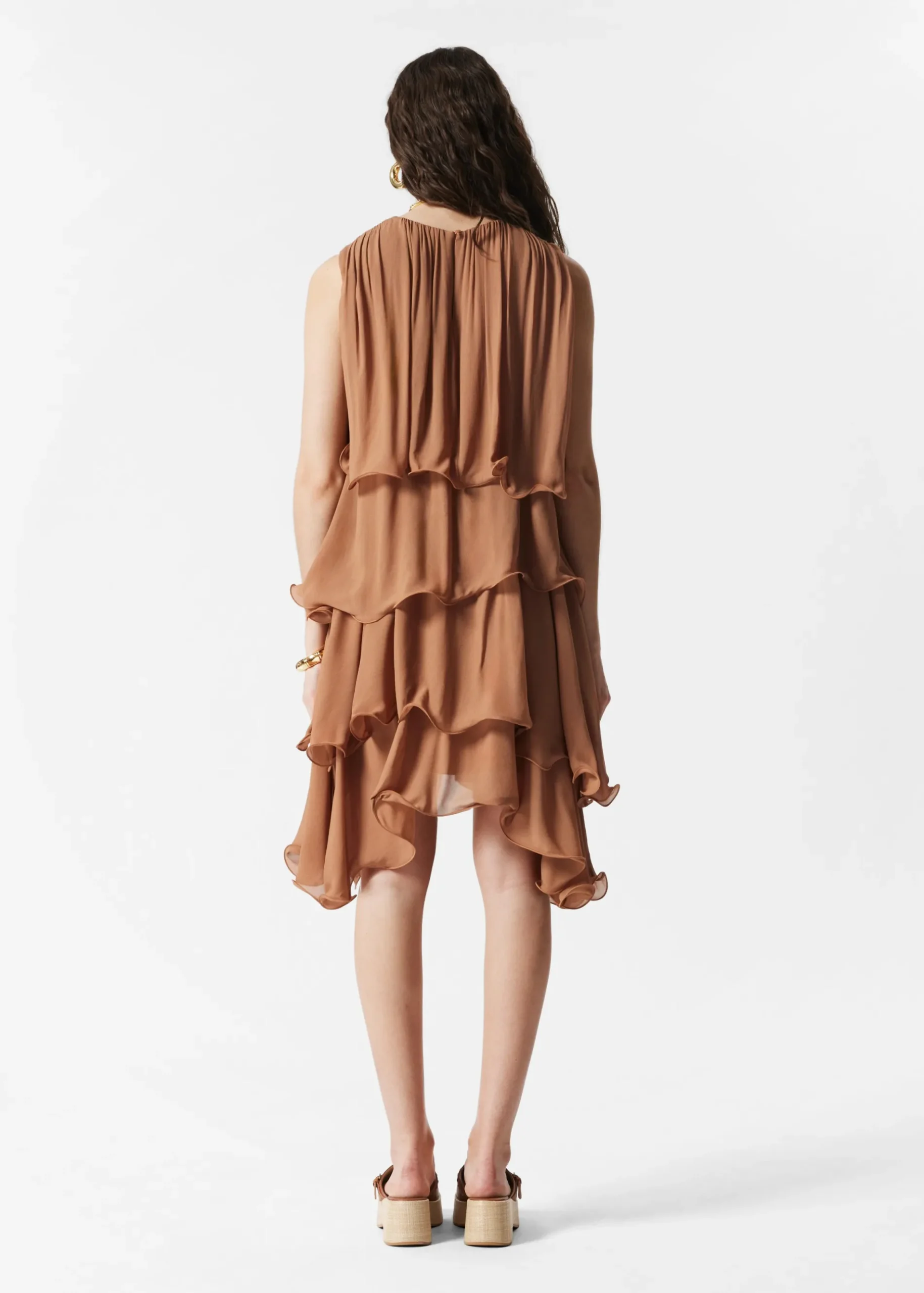 & Other Stories Sleeveless Frill Mini Dress