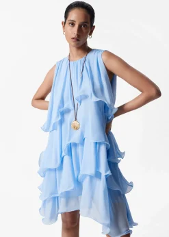 & Other Stories Sleeveless Frill Mini Dress