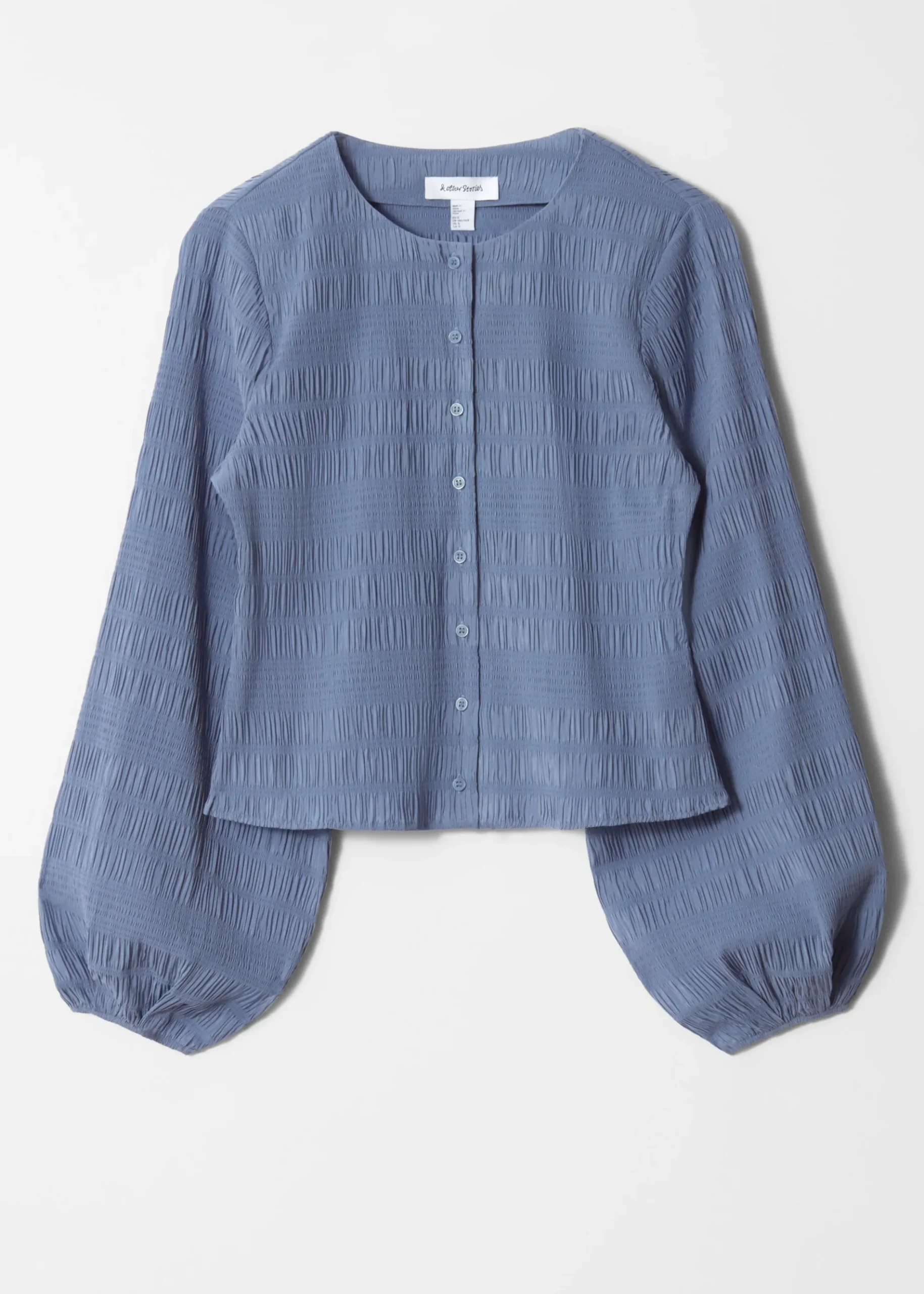 & Other Stories Smocked BalloonSleeve Top
