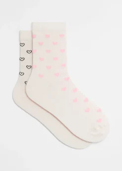 & Other Stories Socken mit Herzmotiv, 2er-Pack