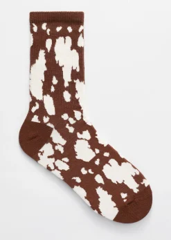 & Other Stories Socken mit Kuhmuster