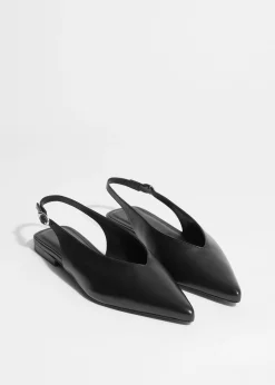 & Other Stories Spitz zulaufende Pumps mit Fersenriemen