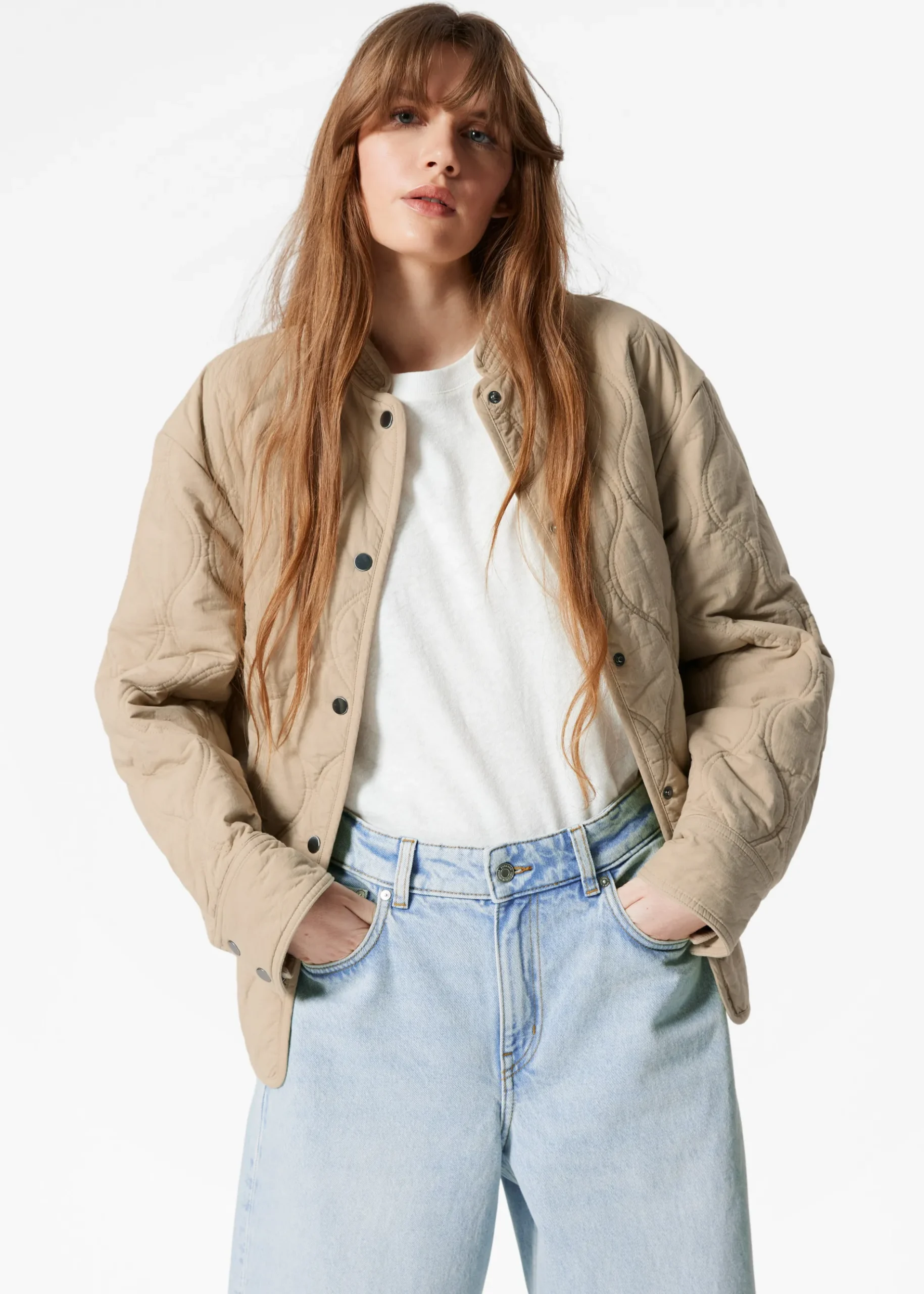 & Other Stories Steppjacke mit Stehkragen