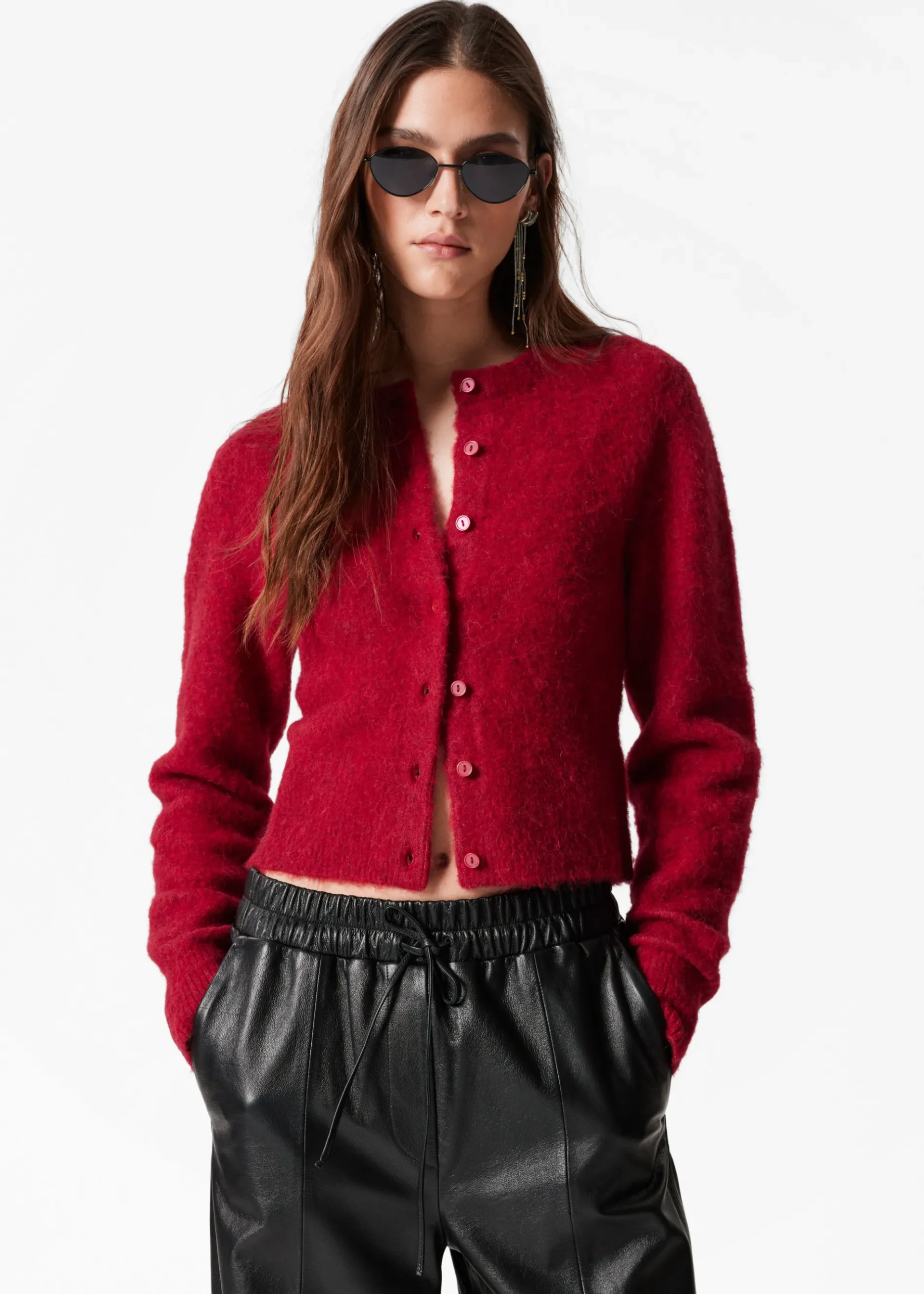 & Other Stories Strickjacke aus Alpaka-Mix