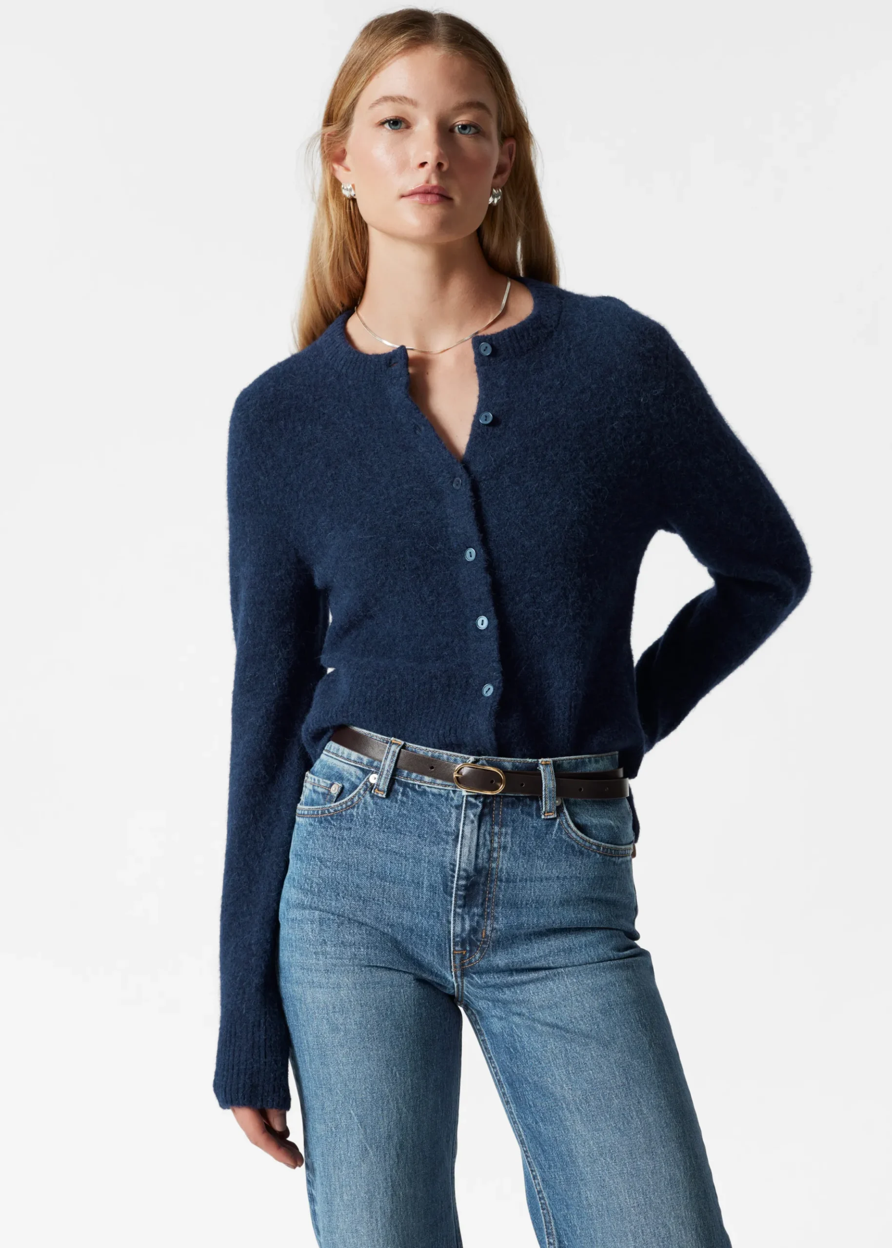 & Other Stories Strickjacke aus Alpaka-Mix