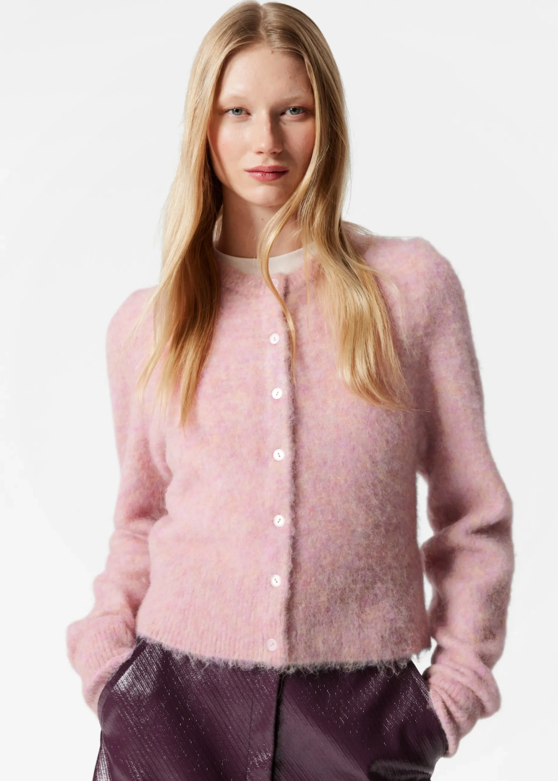 & Other Stories Strickjacke aus Alpaka-Mix