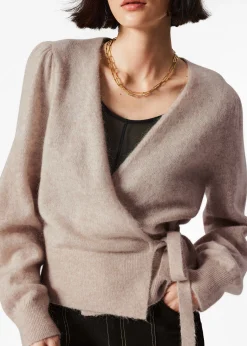 & Other Stories Strickjacke aus Mohair-Mix in Wickeloptik