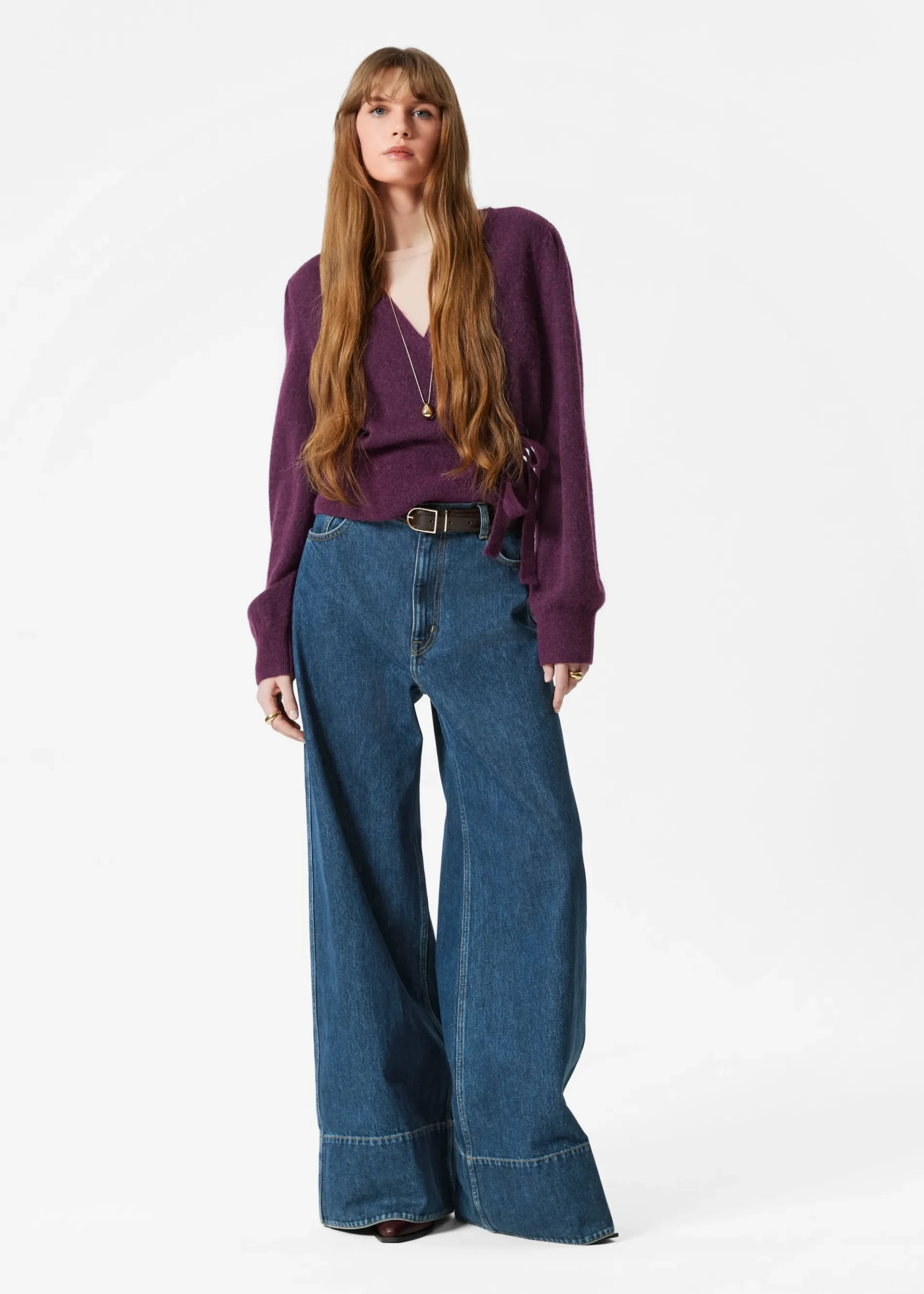 & Other Stories Strickjacke aus Mohair-Mix in Wickeloptik