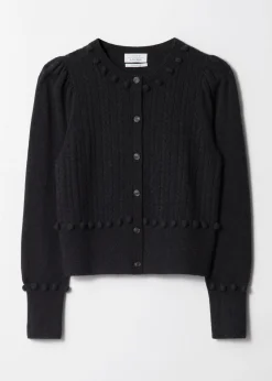 & Other Stories Strickjacke aus Wolle mit Zopfmuster