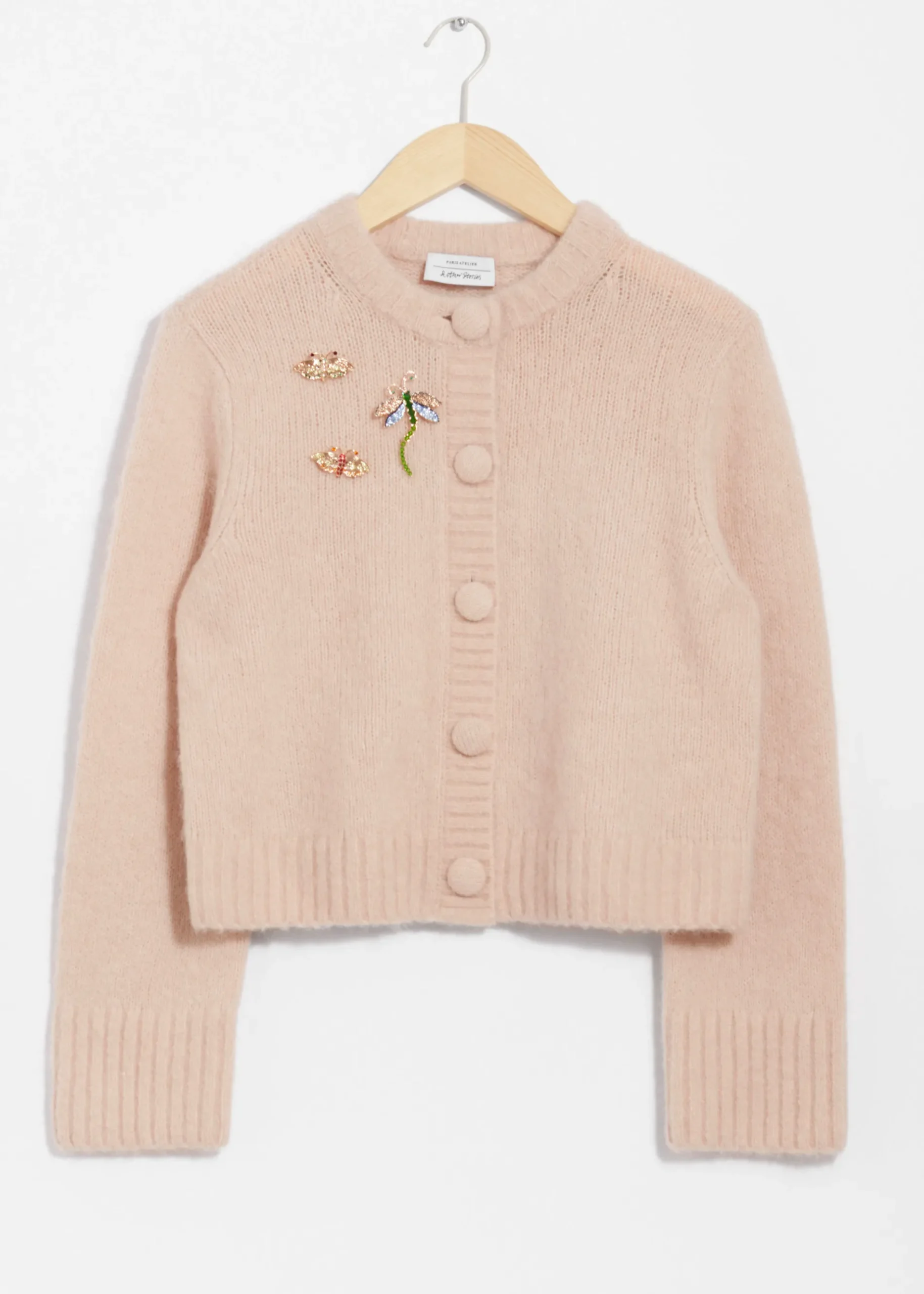 & Other Stories Strickjacke mit Broschen
