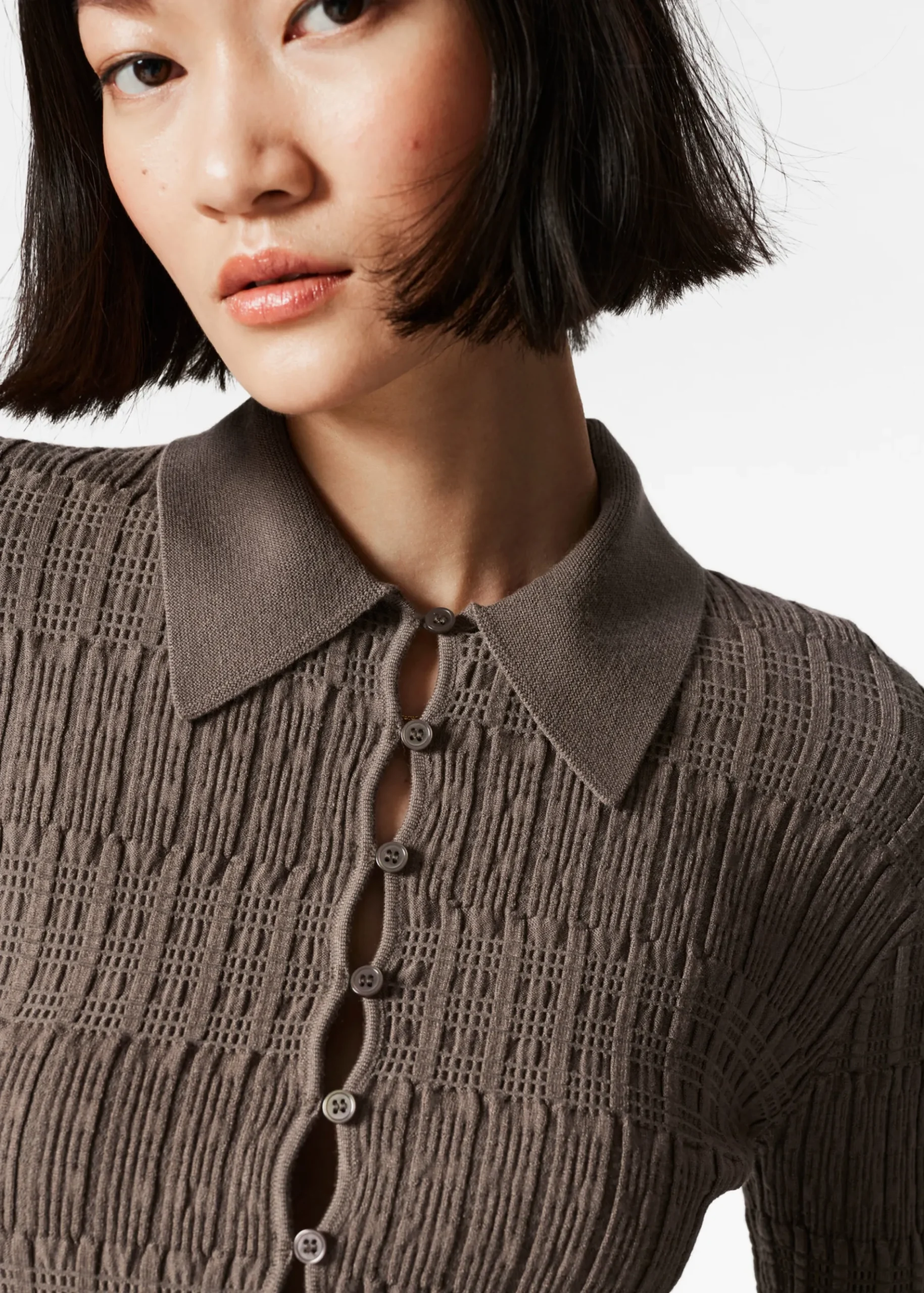 & Other Stories Strickjacke mit Kragen