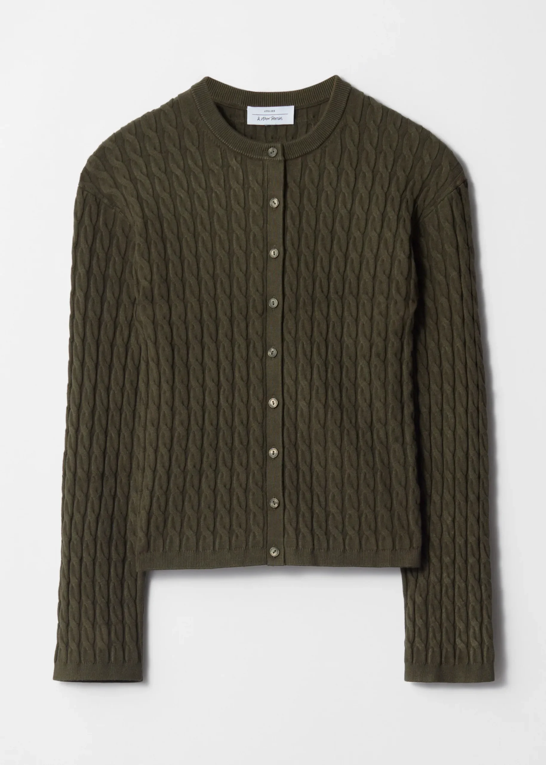 & Other Stories Strickjacke mit Zopfmuster