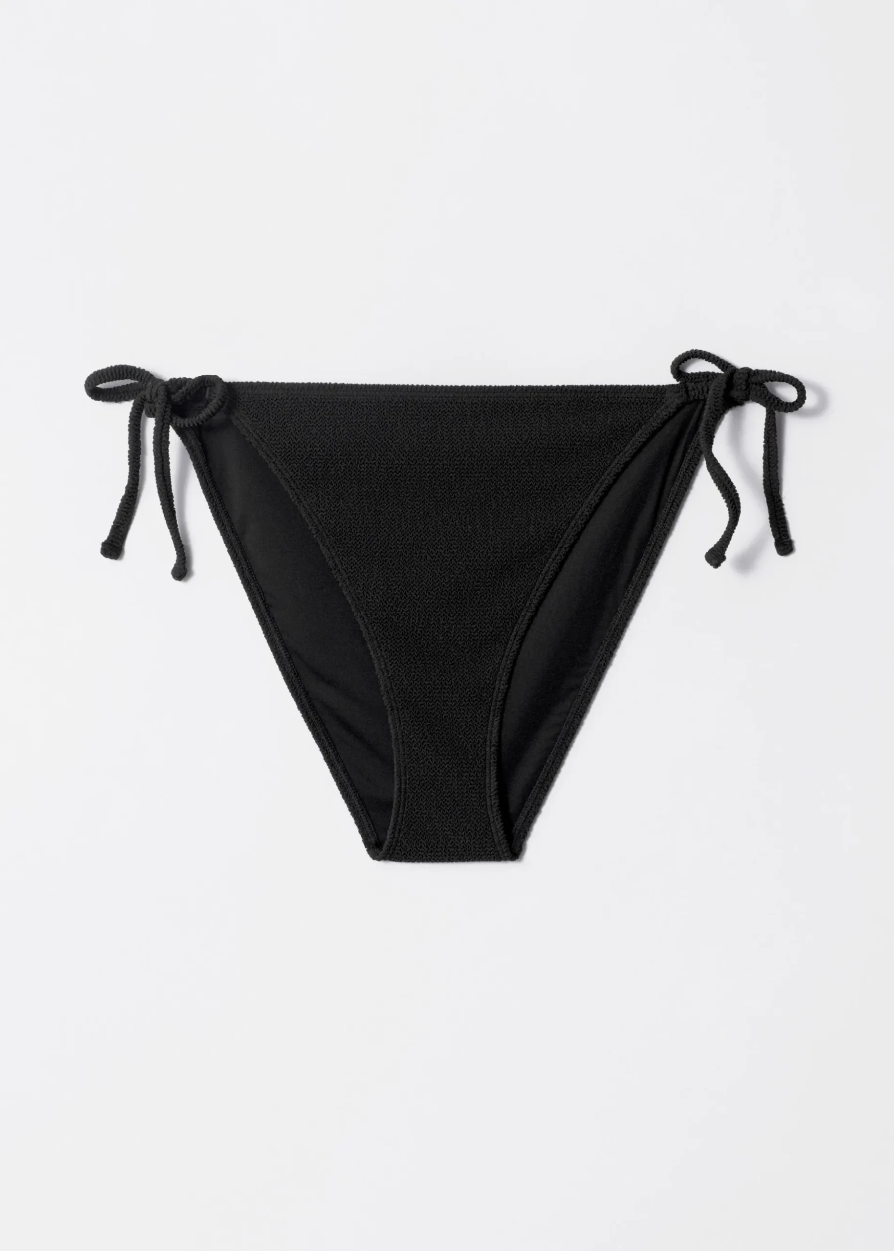 & Other Stories Strukturierte Bikinihose mit Bindedetail