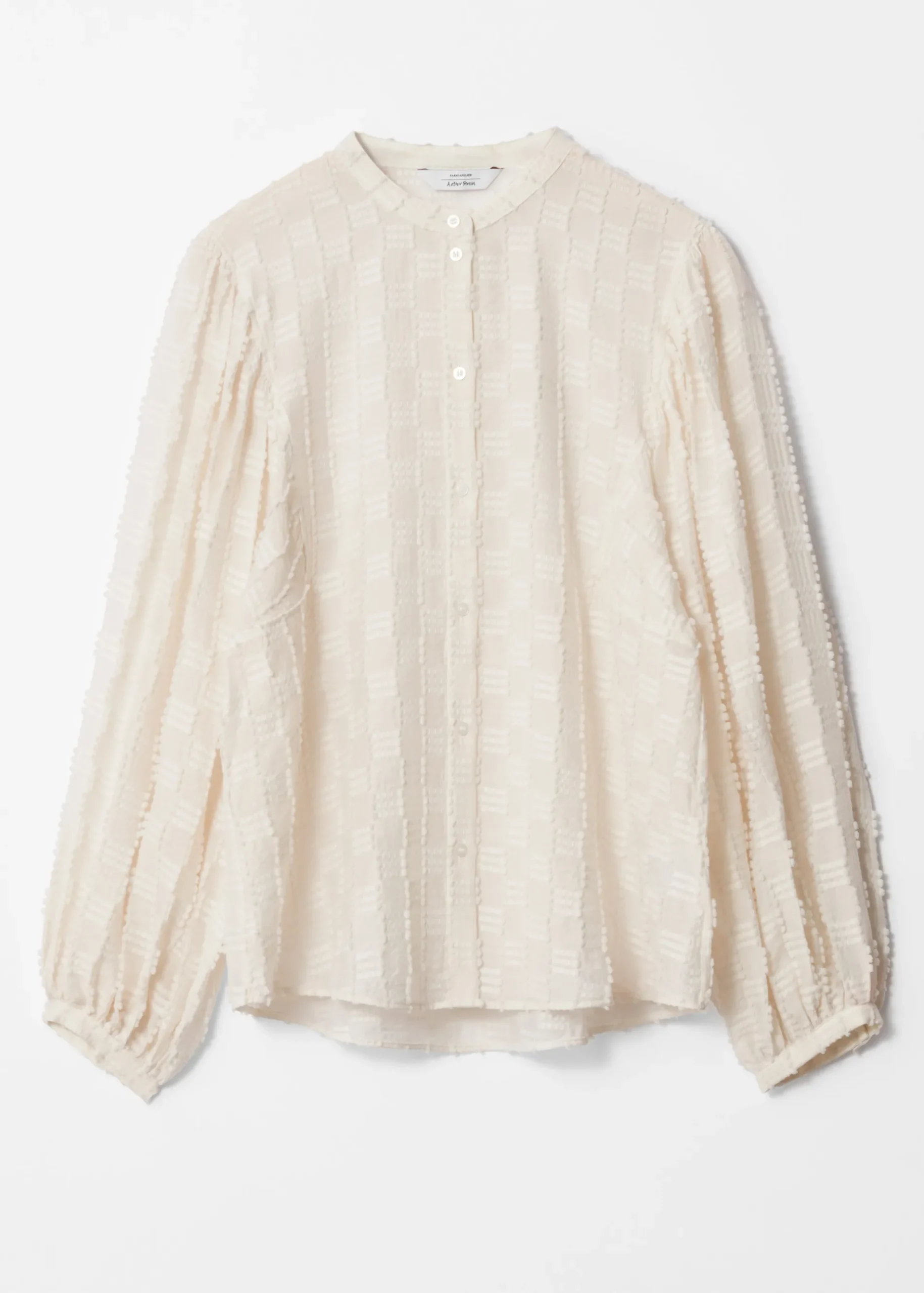 & Other Stories Strukturierte Bluse mit voluminösen Ärmeln