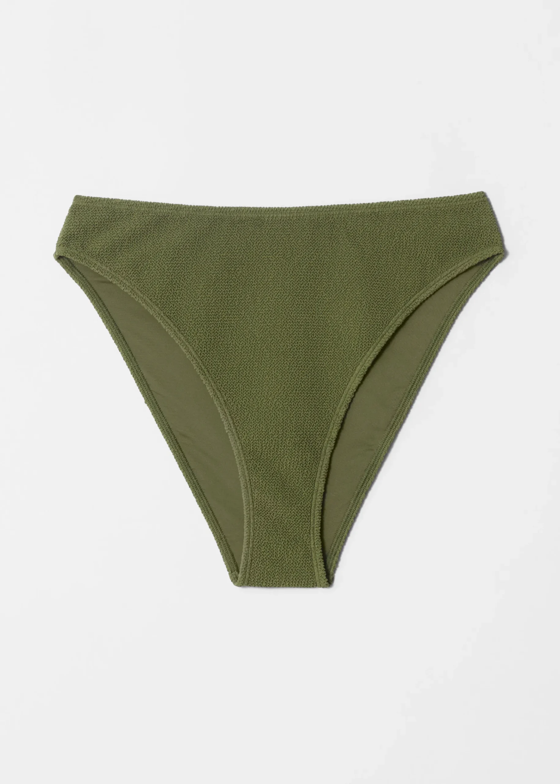 & Other Stories Strukturierte, hoch sitzende Bikinihose