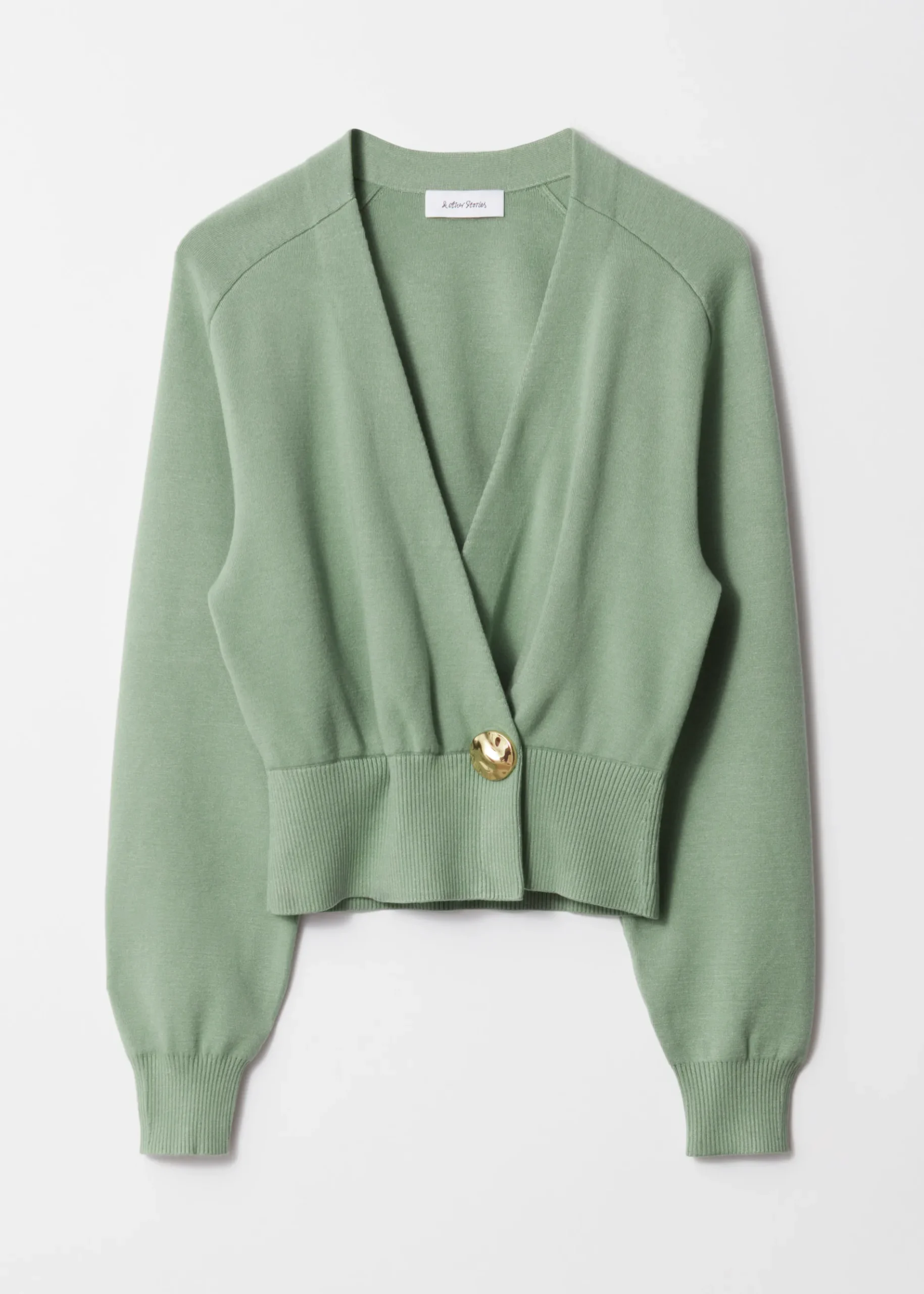 & Other Stories Taillierte Strickjacke in Wickeloptik