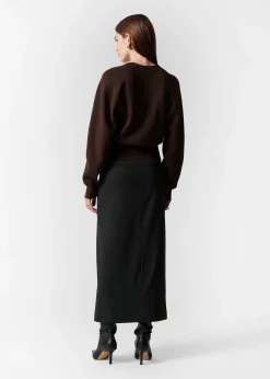 & Other Stories Taillierte Strickjacke in Wickeloptik