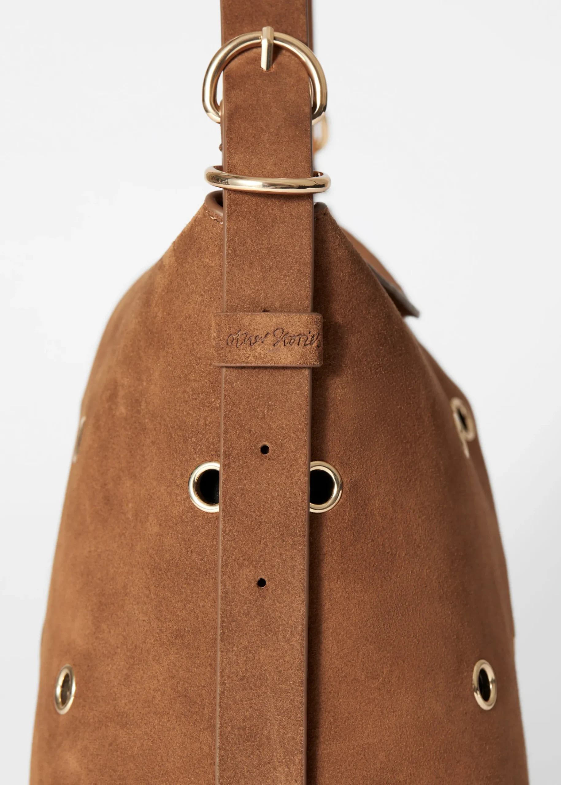 & Other Stories Tasche aus Veloursleder mit Ösen
