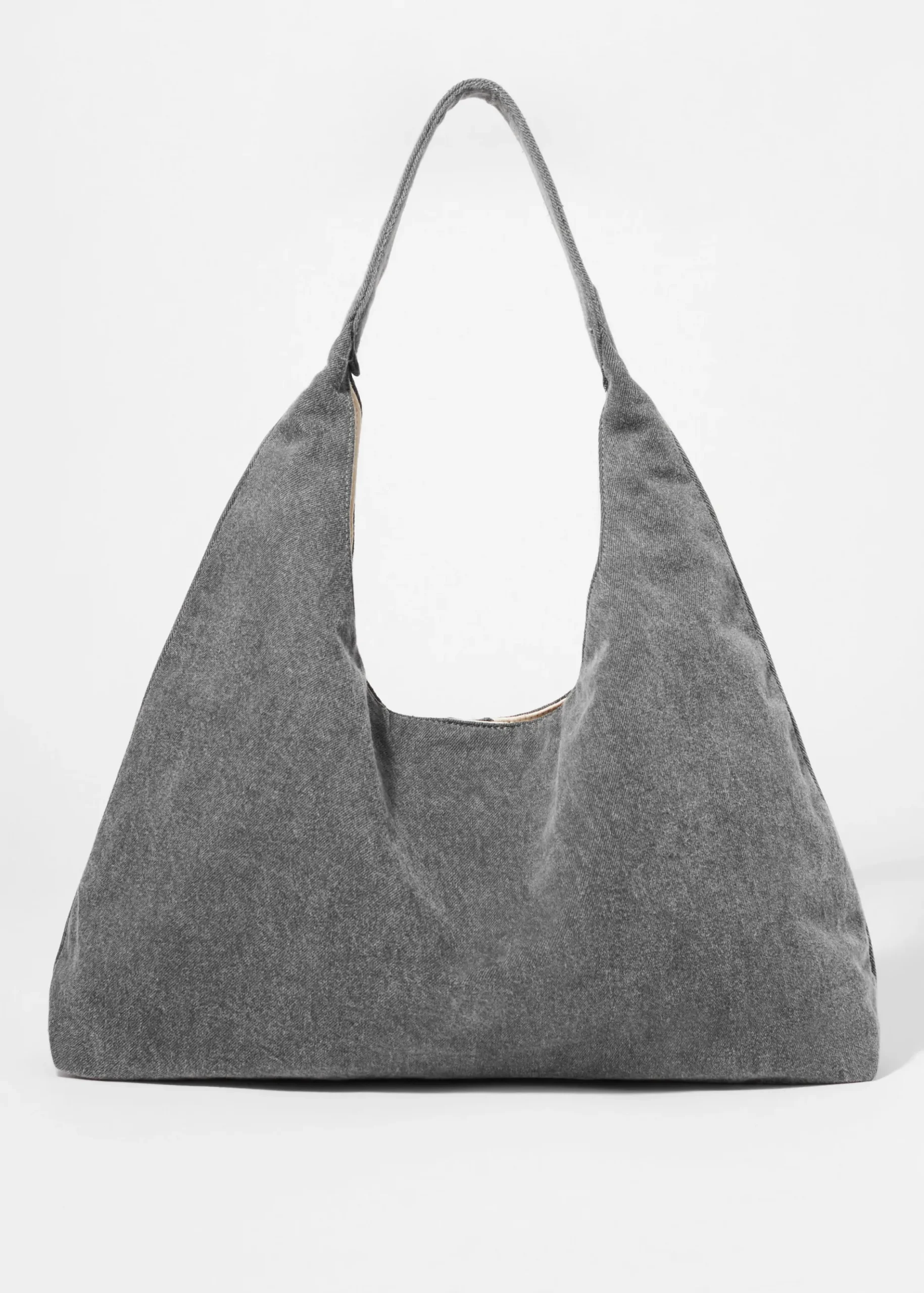 & Other Stories Tragetasche im Washed-Denim-Look