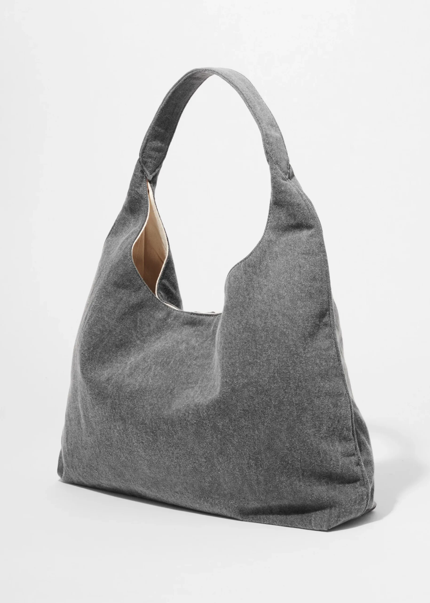 & Other Stories Tragetasche im Washed-Denim-Look