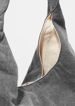 & Other Stories Tragetasche im Washed-Denim-Look