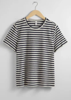 & Other Stories T-Shirt aus Leinenmischung
