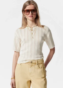 & Other Stories T-Shirt aus Pointelle-Strick