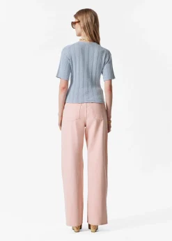 & Other Stories T-Shirt aus Pointelle-Strick