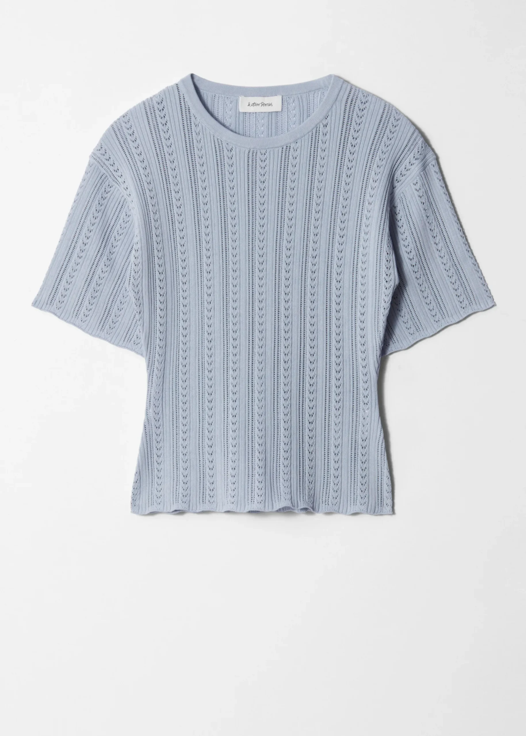 & Other Stories T-Shirt aus Pointelle-Strick