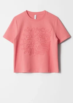 & Other Stories T-Shirt mit Blumenapplikation