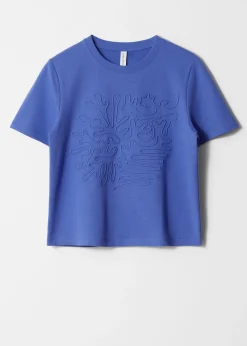 & Other Stories T-Shirt mit Blumenapplikation