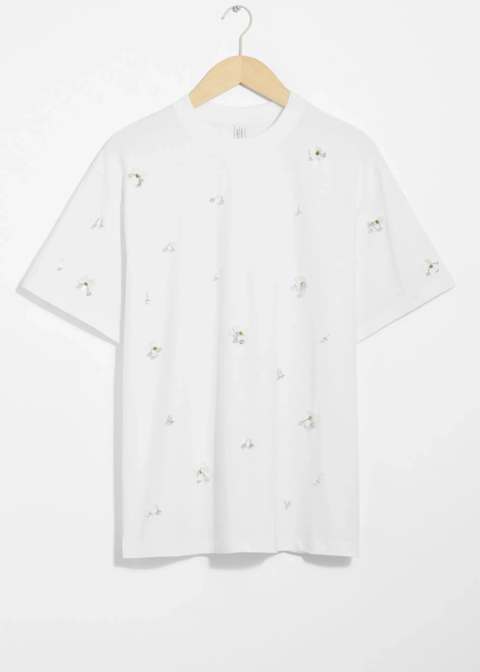 & Other Stories T-Shirt mit Blumenapplikation