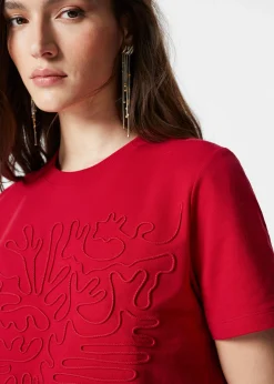 & Other Stories T-Shirt mit Blumenapplikation