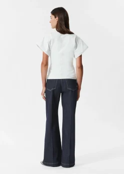 & Other Stories T-Shirt mit tiefem Ausschnitt