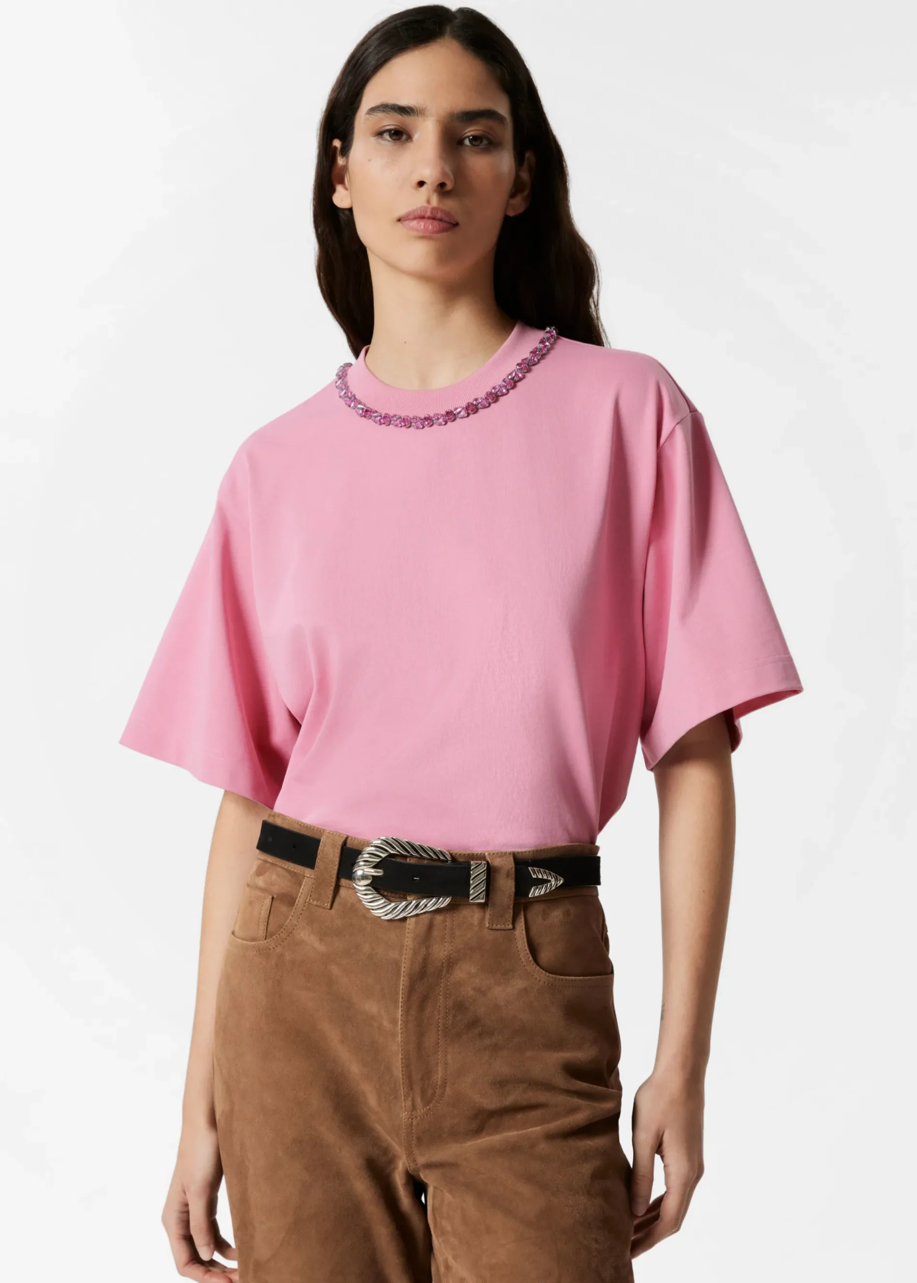 & Other Stories T-Shirt mit Verzierung
