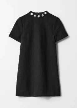 & Other Stories Tweed-Minikleid mit Verzierungen