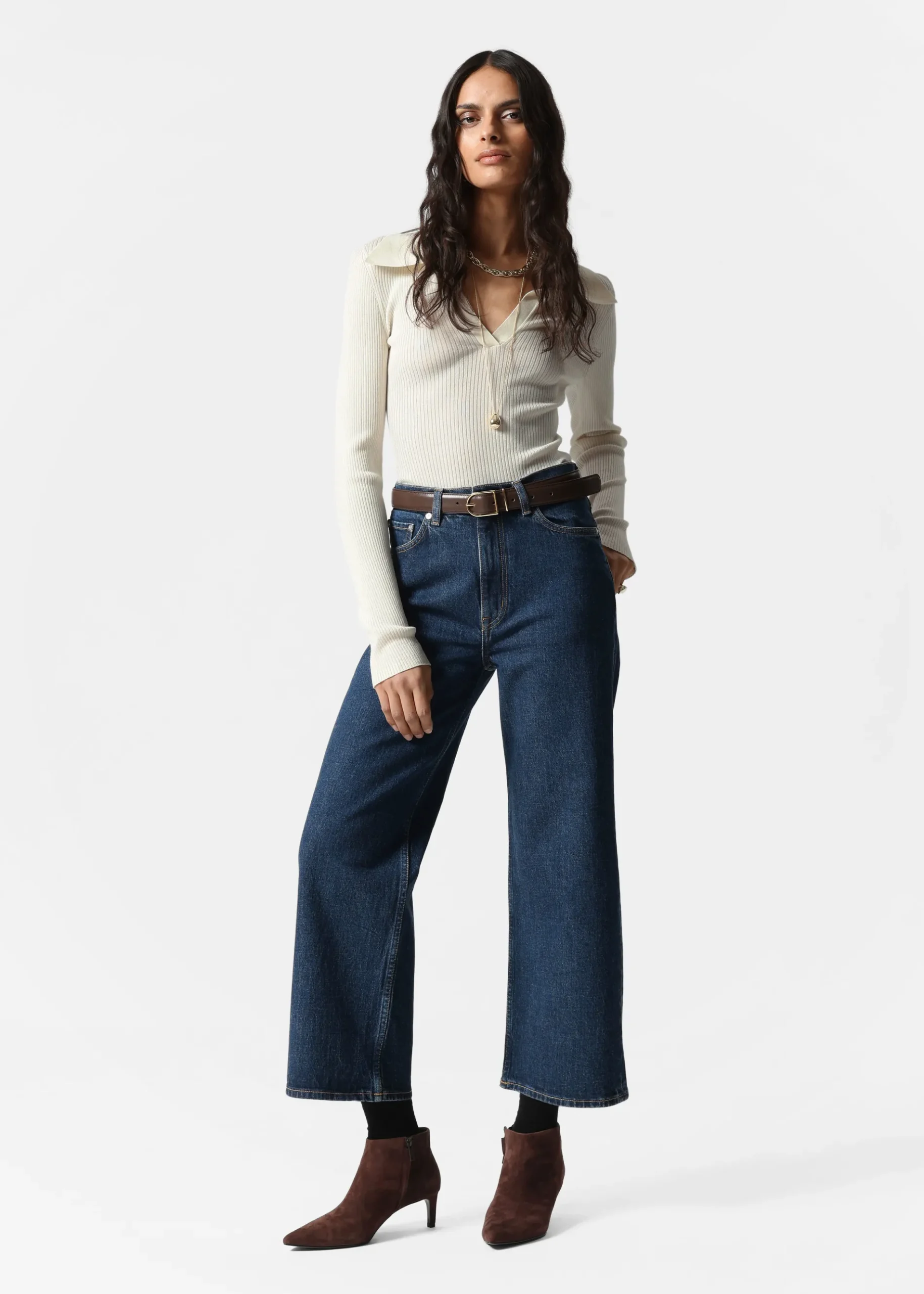 & Other Stories Verkürzte Jeans mit weitem Bein