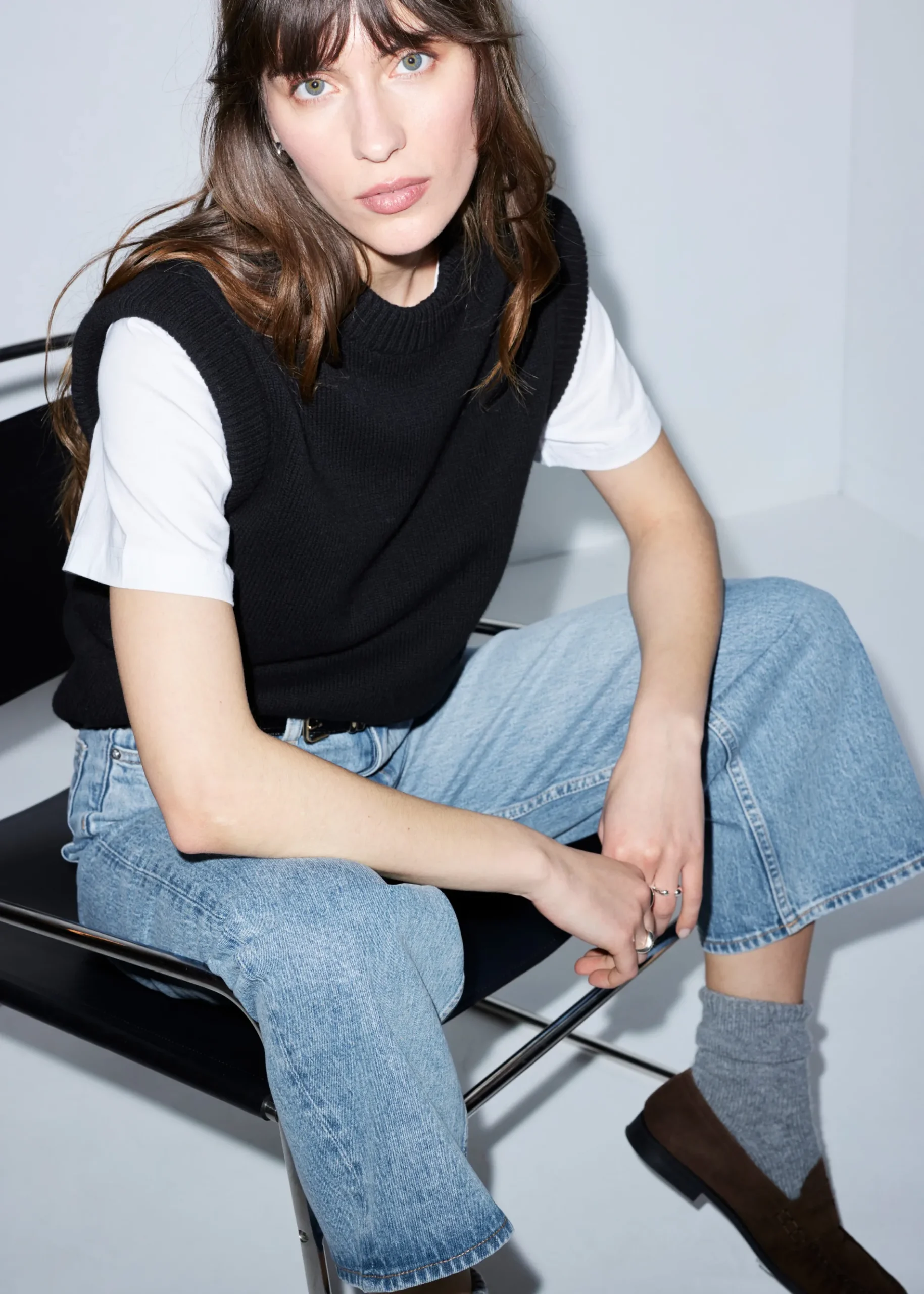 & Other Stories Verkürzte Jeans mit weitem Bein