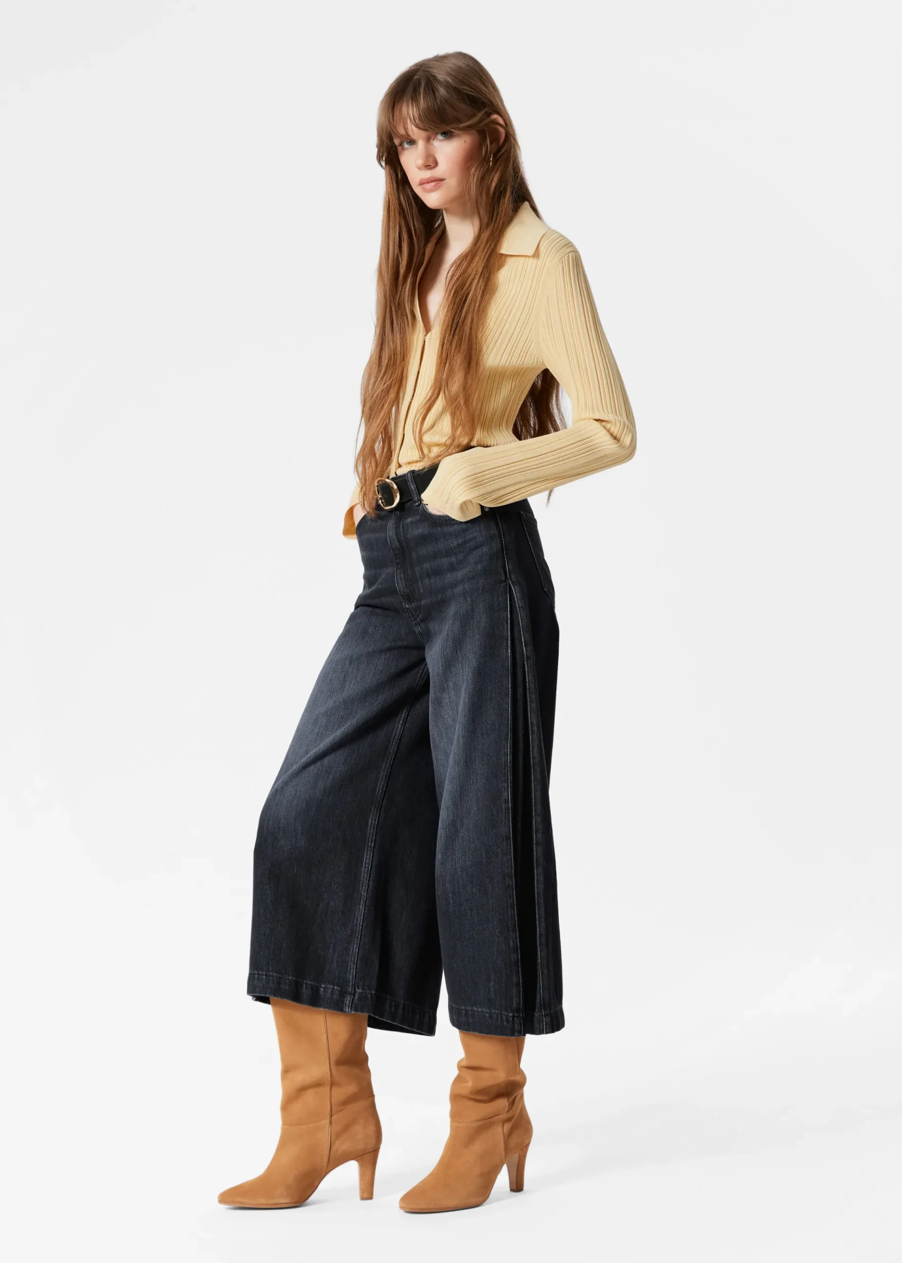 & Other Stories Verkürzte Jeans mit weitem Bein