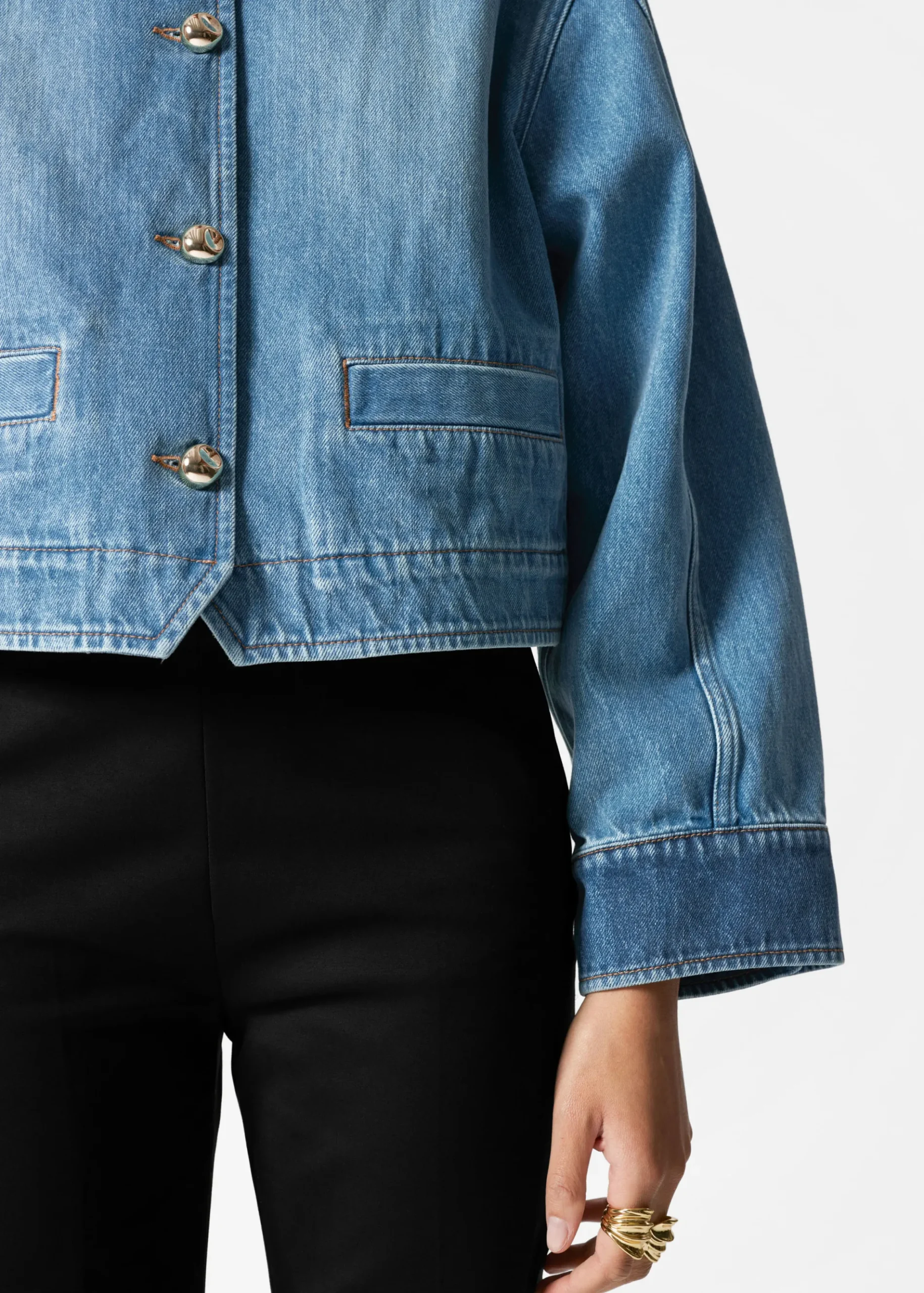 & Other Stories Verkürzte Jeansjacke