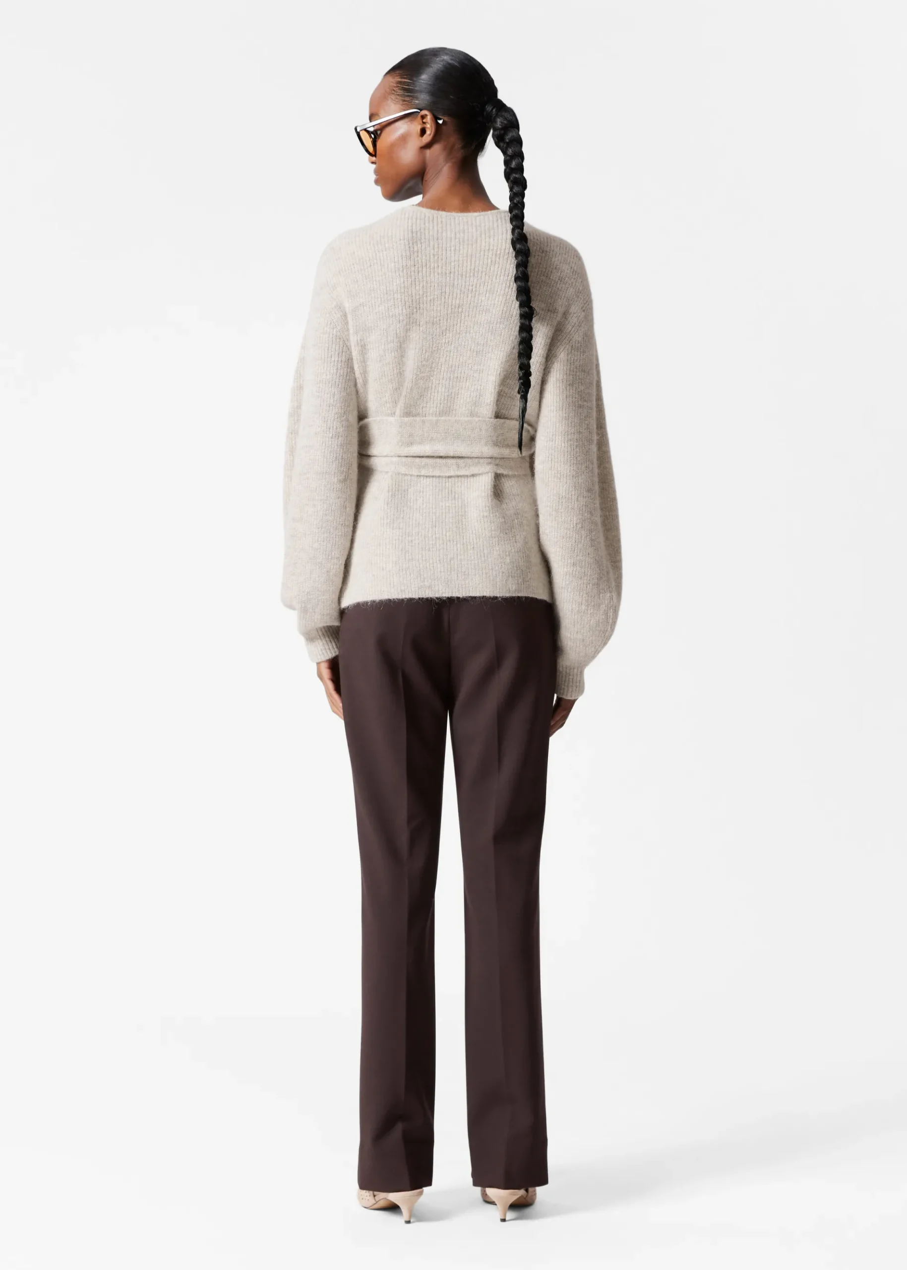 & Other Stories Wickel-Strickjacke aus Alpaka-Mix