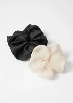 & Other Stories Zweier-Set Satin-Scrunchies in XL